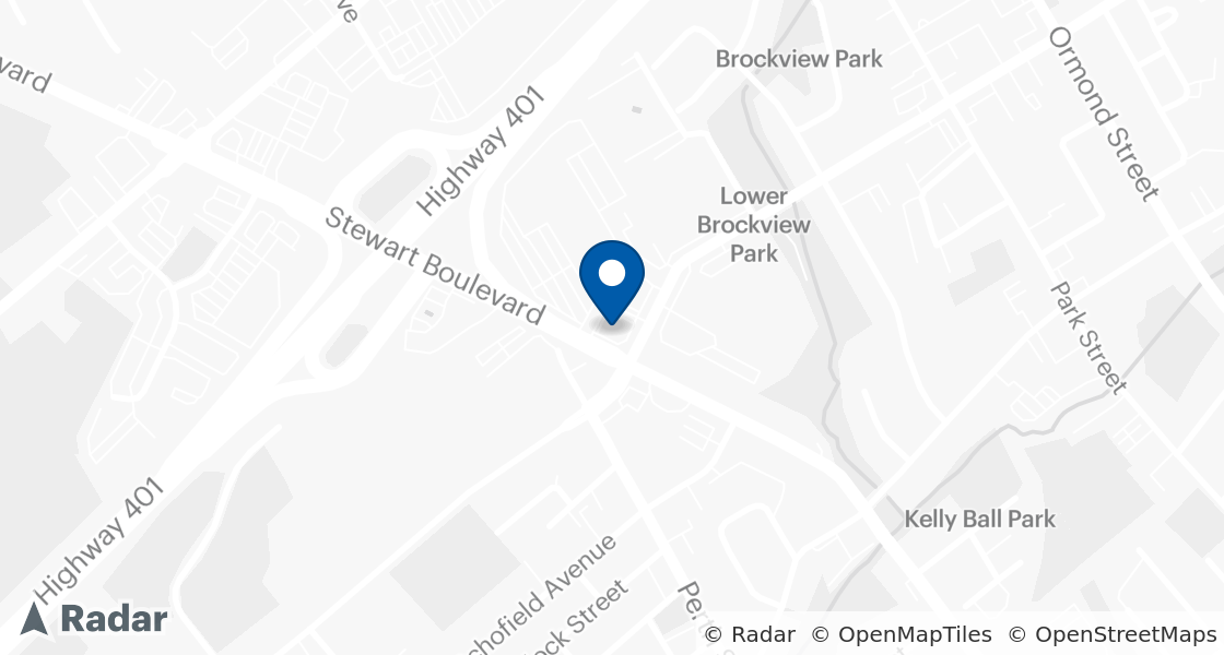 Carte de l'emplacement de Dairy Queen:: 125 Stewart Blvd, Brockville, ON, K6V 4W4